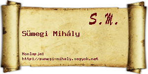 Sümegi Mihály névjegykártya